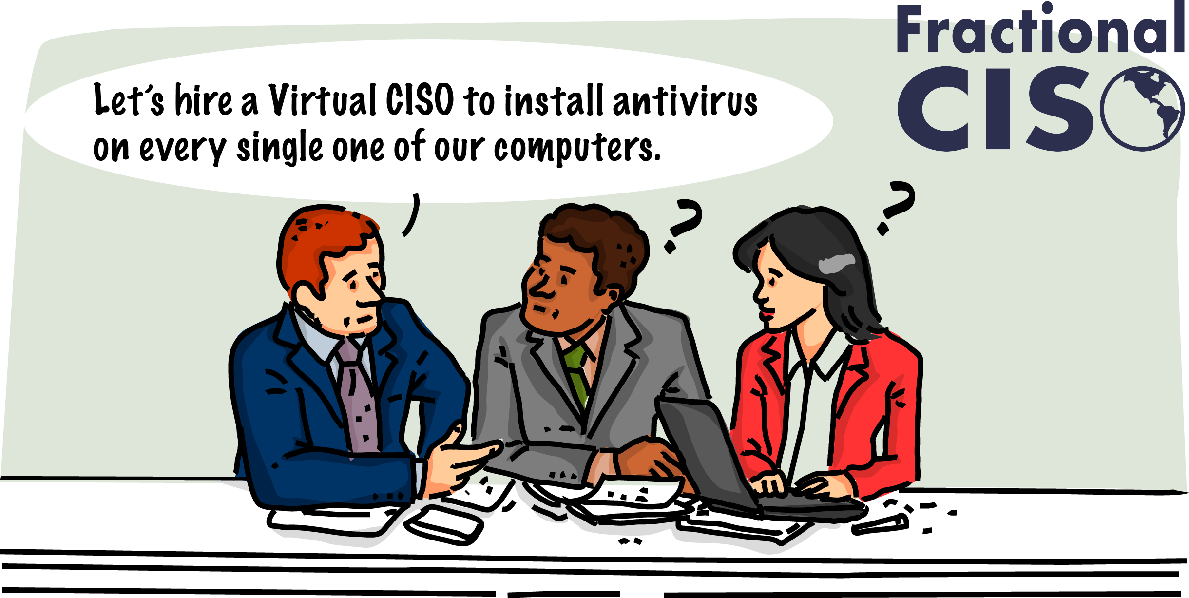 Virtual CISO Responsibilities Comic