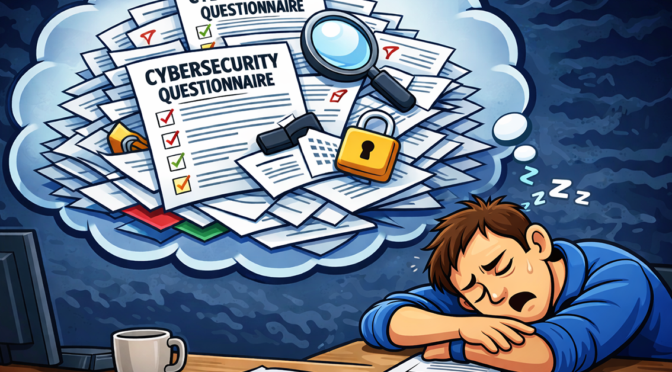 Man dreaming of security questionnaires